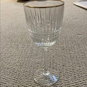 Waterford Lismore Diamond gold goblet